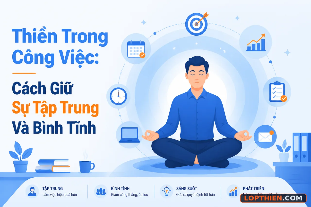 Thiền trong công việc: cách giữ sự tập trung và bình tĩnh