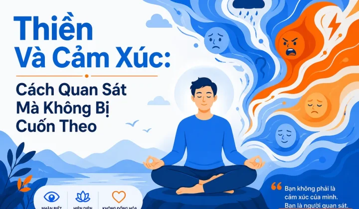 thiền và cảm xúc: quan sát cảm xúc mà không bị cuốn theo