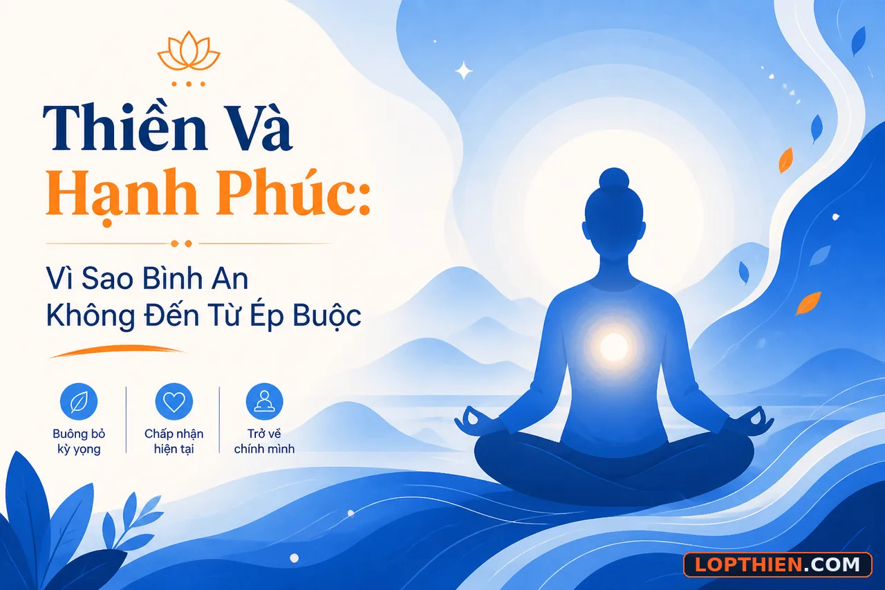 Thiền hạnh phúc: tĩnh lặng và bình an không cưỡng ép
