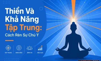 "Thiền và tập trung - hình minh họa về sự tập trung thông qua thiền định"