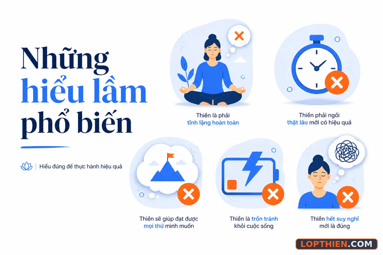 Những hiểu lầm phổ biến về thiền và sức khỏe tinh thần