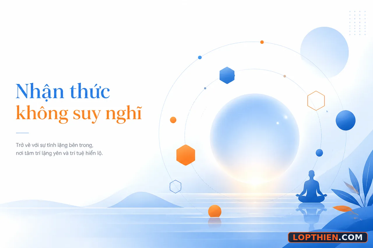 Minh họa trạng thái nhận thức không suy nghĩ - tâm trí yên bình tỉnh thức