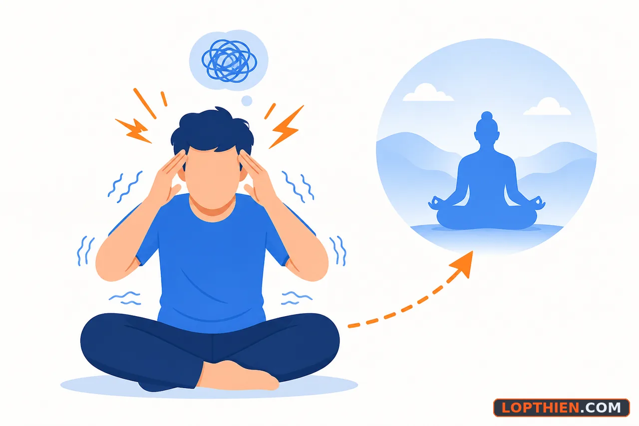 Cố gắng tập trung là rào cản lớn nhất trong quá trình thiền sâu.